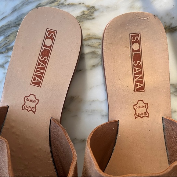 Sol Sana Leather Sandals Flats - Picture 2 of 3